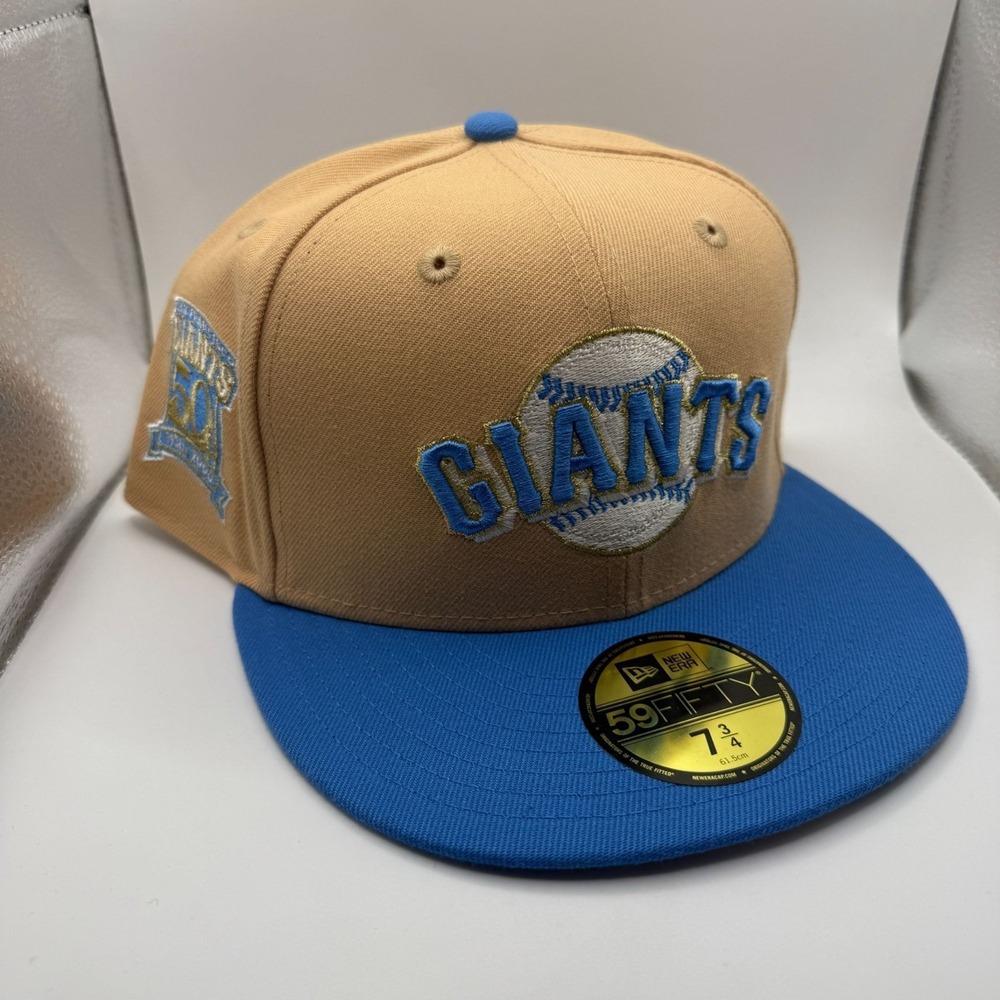 New Era 59fifty San Francisco Giants 50th Anniversary Fitted Cap Blue 7 3/4